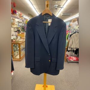 The Stag Mens 48R Navy Blue Sports Coat w/ Gold Buttons